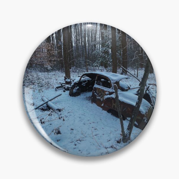 Item preview, Abandoned Car in the Snow designed and sold by GoldenManuShop.