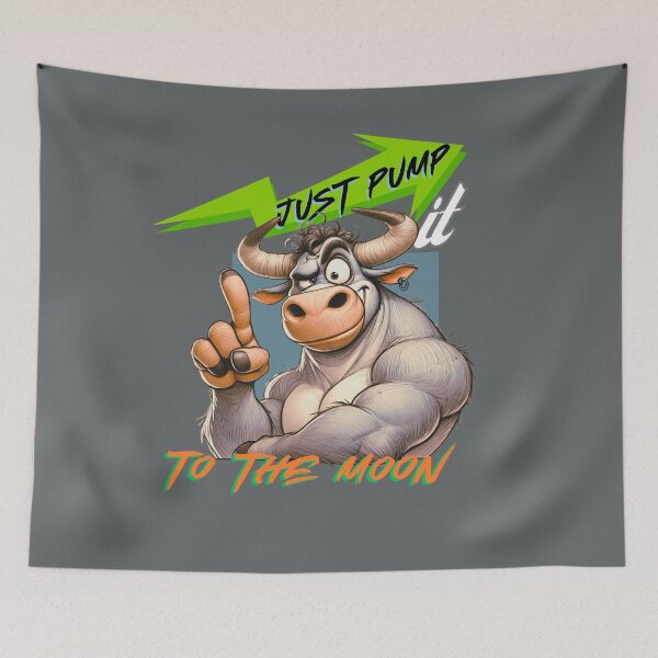 Item preview, A cool and funny crypto bull that will pump it designed and sold by Animal world designs.