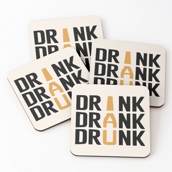 Item preview, Drink Drank Drunk designed and sold by HipsterAnimals.