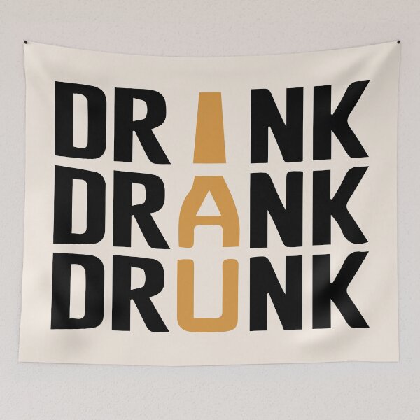 Item preview, Drink Drank Drunk designed and sold by HipsterAnimals.