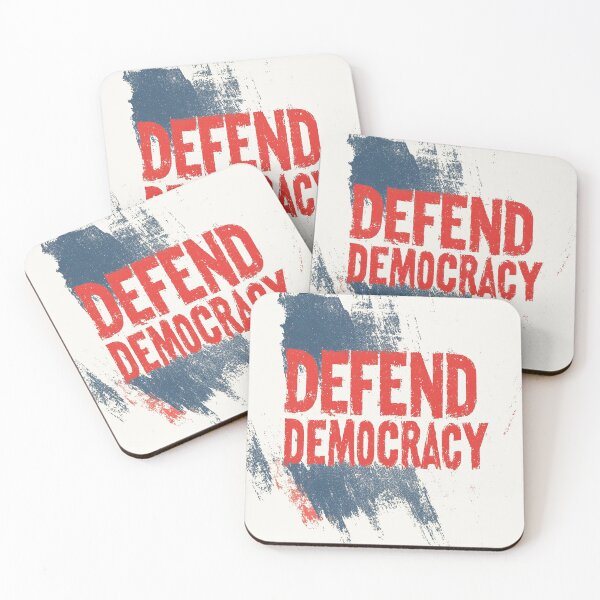 Item preview, Bold “Defend Democracy” Grunge-Style Design designed and sold by Retro Travel Design.