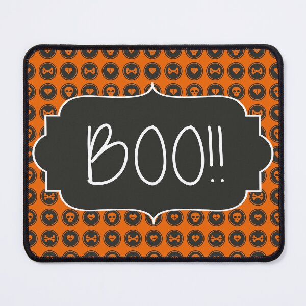 Item preview, Boo Halloween Pumpkin Goth Scary Party Decor Orange Black Skull Cross Bones designed and sold by PaintedRose.