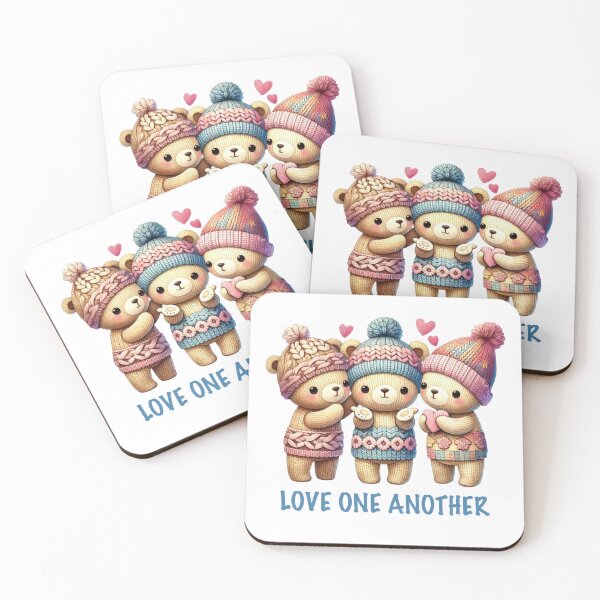 Item preview, cute animals funny bear lovers sending a love message: Love One Another. designed and sold by ideandesign.