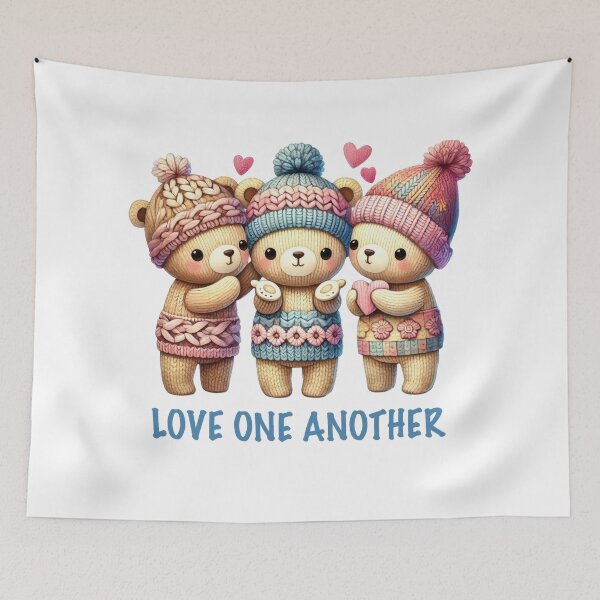 Item preview, cute animals funny bear lovers sending a love message: Love One Another. designed and sold by ideandesign.