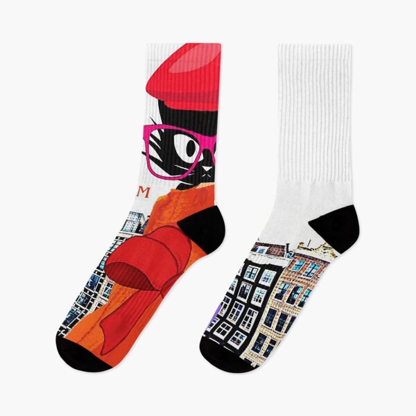 Item preview, Parisian chich cat in Amsterdam  designed and sold by wallartofmio.
