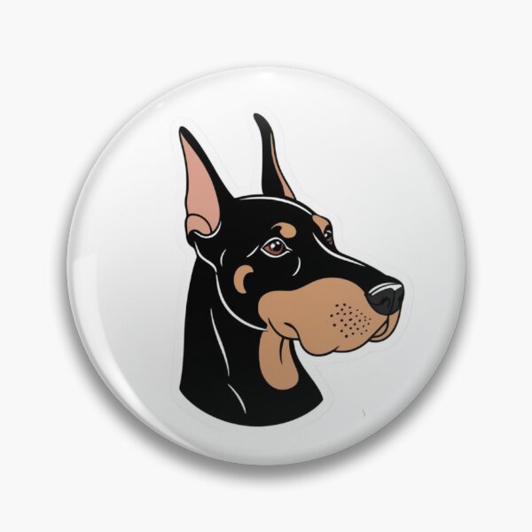 Item preview, Doberman Pinscher Head Illustration Sticker designed and sold by Ayoub Boumehdi.