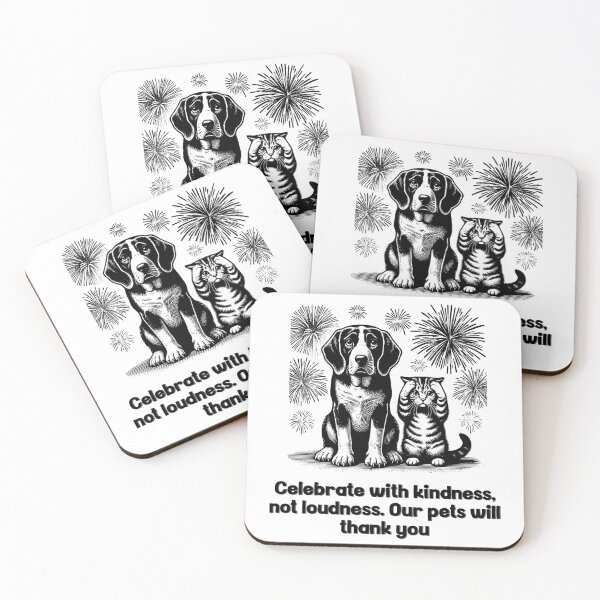 Item preview, Celebrate with Kindness, Not Loudness: A Pet-Friendly Reminder designed and sold by artivibestudio.