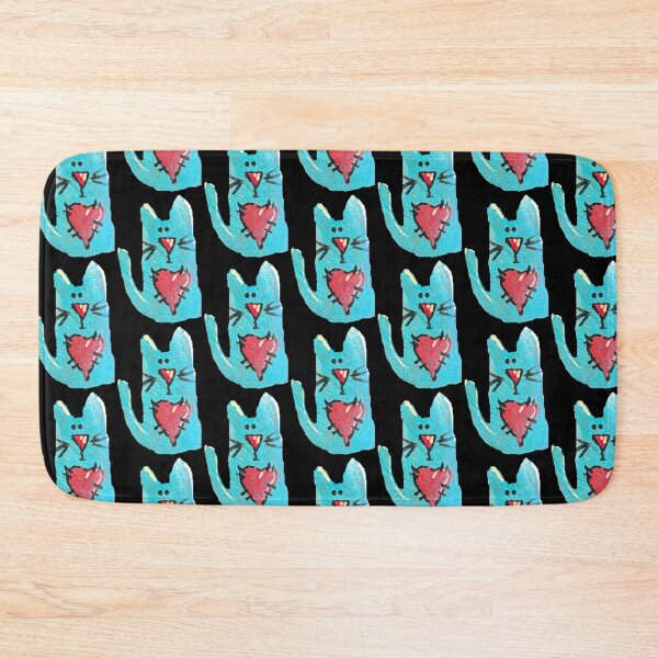 Item preview, Blue cat black background  designed and sold by Lauracolleen3.