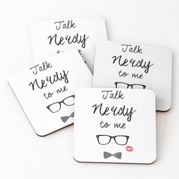 Item preview, Talk Nerdy To Me Funny Nerd Glasses Bowtie Kiss designed and sold by PaintedRose.
