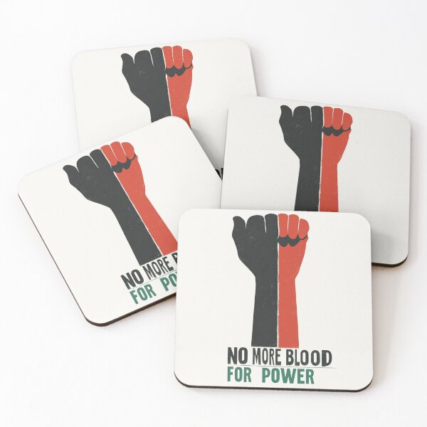 Item preview, Powerful “No More Blood for Power” Protest Design designed and sold by Retro Travel Design.