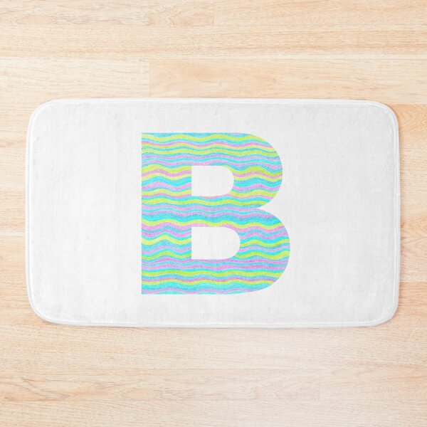 Item preview, Letter B Neon Wavy Stripe Pattern Monogram Initial designed and sold by theartofvikki.