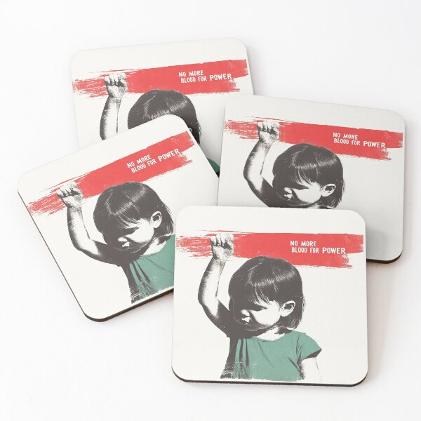Item preview, Free Palestine “No More Blood for Power” Graphic with Child designed and sold by Retro Travel Design.