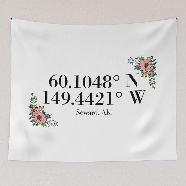 Item preview, Seward, AK Coordinates designed and sold by mynameisliana.