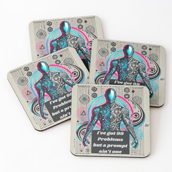 Item preview, 99 Problems but a Prompt Ain't One - Futuristic AI Robot Design designed and sold by Vikingaquarist.