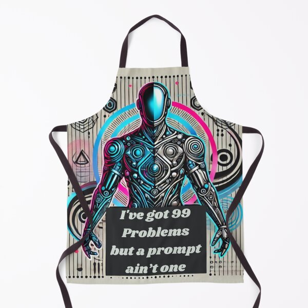 Item preview, 99 Problems but a Prompt Ain't One - Futuristic AI Robot Design designed and sold by Vikingaquarist.