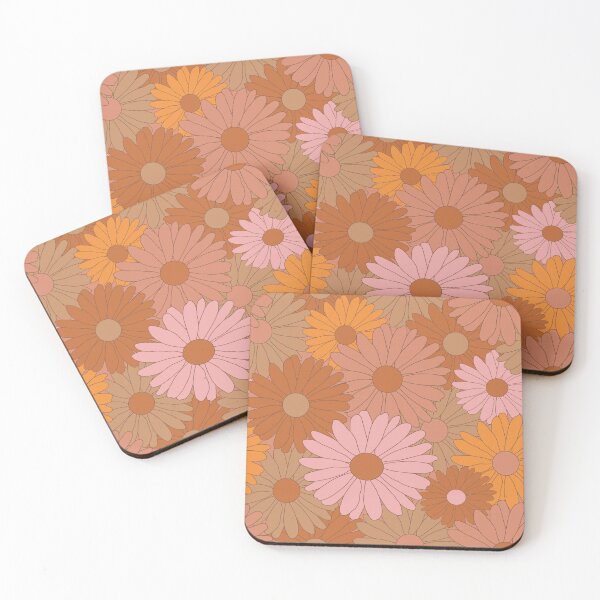 Item preview, Groovy Retro Shades of Browns/Oranges Flower Power designed and sold by Djarainj.