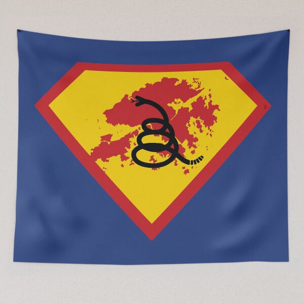 Item preview, HONG KONG SHIELD - Freedom Is The Superpower - Modern Gadsden Snake Flag - Dont Tread On Me SUPERHERO  design designed and sold by pelagio.
