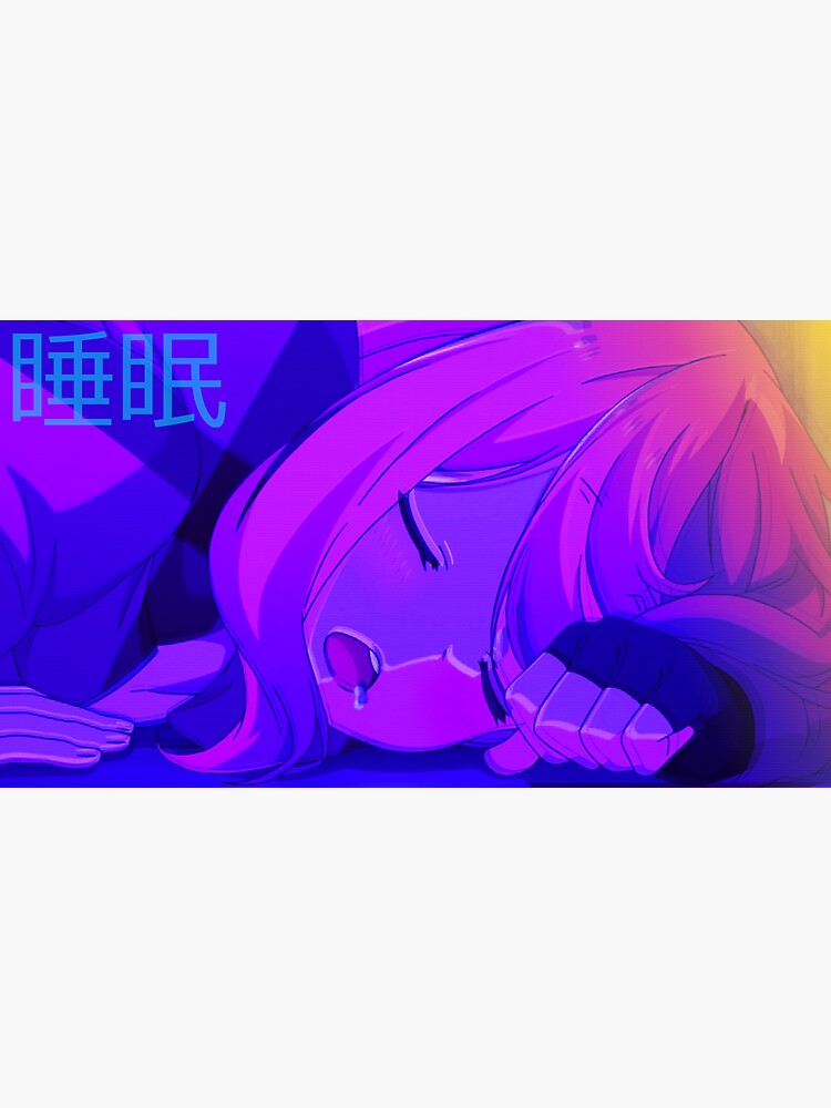 Anime Girl Aesthetic Sticker For Sale By Bokeh12 Redbubble 