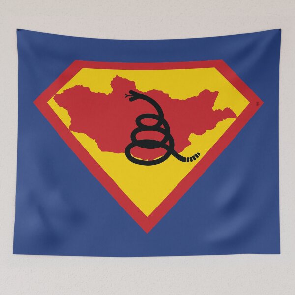Item preview, MONGOLIA SHIELD - Freedom Is The Superpower - Modern Gadsden Snake Flag - Dont Tread On Me SUPERHERO  design designed and sold by pelagio.