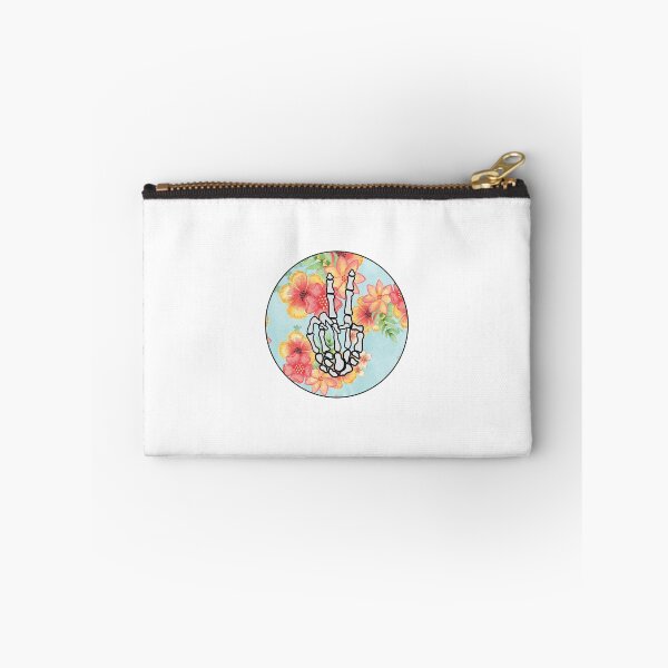Item preview, Floral Blue Peace Sign  designed and sold by happygocasey.