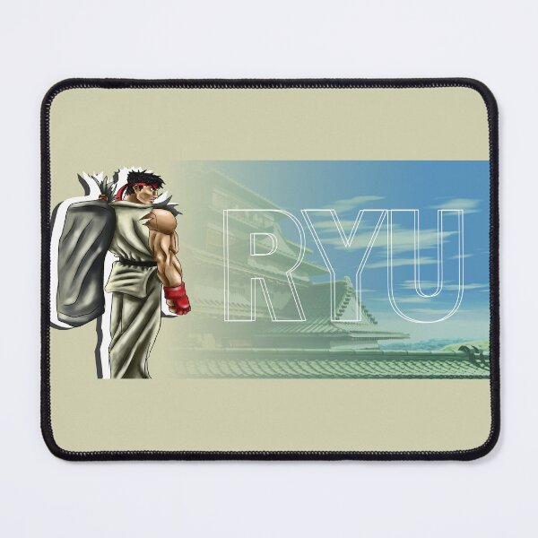 Item preview, RYU 3rd STRIKE: Dynamic Martial Artist with Classic Temple Backdrop - Mouse pad, Mugs, Puzzle designed and sold by MechanicalART.