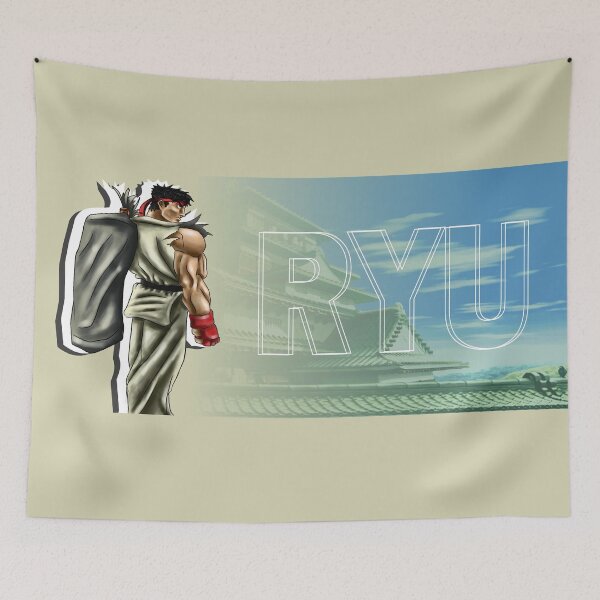 Item preview, RYU 3rd STRIKE: Dynamic Martial Artist with Classic Temple Backdrop - Mouse pad, Mugs, Puzzle designed and sold by MechanicalART.