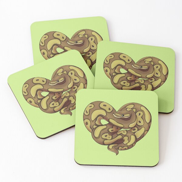Item preview, Ball Python Snake Heart Cartoon Illustration designed and sold by maidacervania.