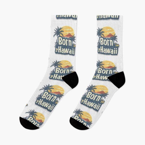 Item preview, Born in Hawaii Palm Trees and Kilauea Volcano designed and sold by OriginalBeerCat.