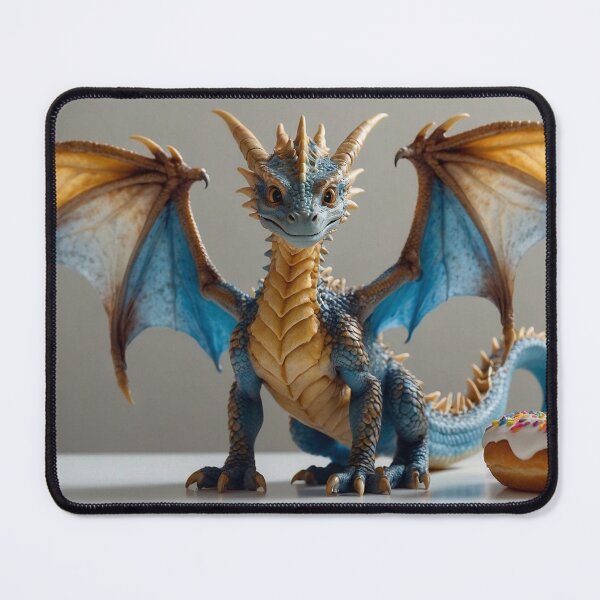 Item preview, Cute Baby Dragon and Doughnut designed and sold by CuteopiaGallery.