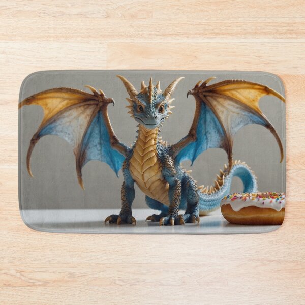 Item preview, Cute Baby Dragon and Doughnut designed and sold by CuteopiaGallery.