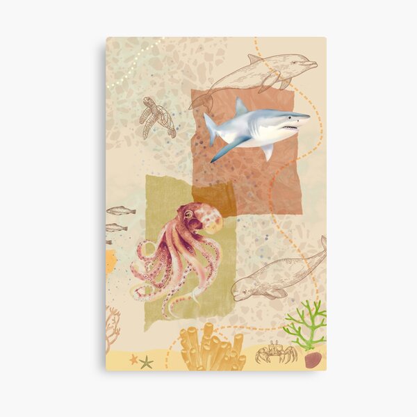 Item preview, Octopus, shark, and ocean friends  designed and sold by EmilyRuysArt.