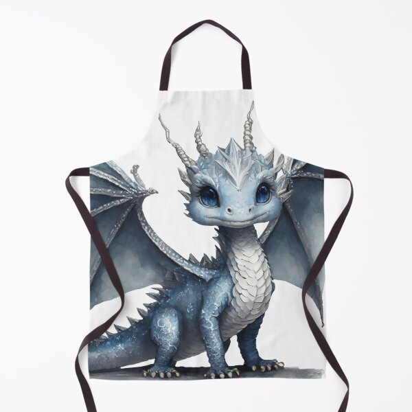 Item preview, Cute Blue and Silver Baby Dragon designed and sold by CuteopiaGallery.