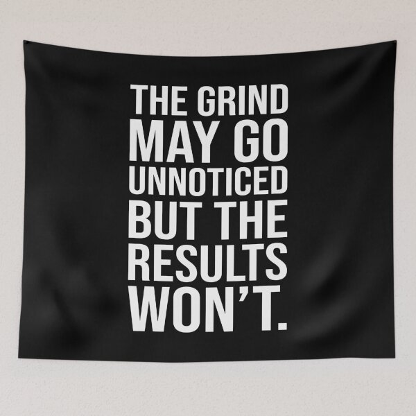 Item preview, Grind Unnoticed But Not Results - Success Motivational designed and sold by chantastical.