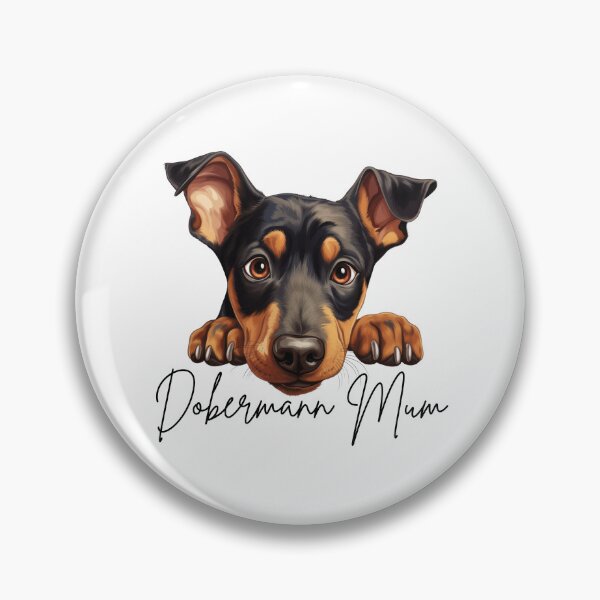 Item preview, Cute Peeking Dobermann Mum designed and sold by NicheFifty-Two.