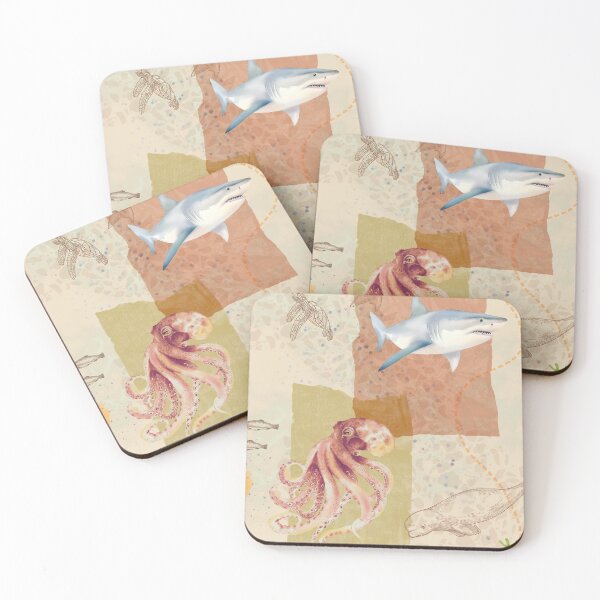 Item preview, Octopus, shark, and ocean friends  designed and sold by EmilyRuysArt.