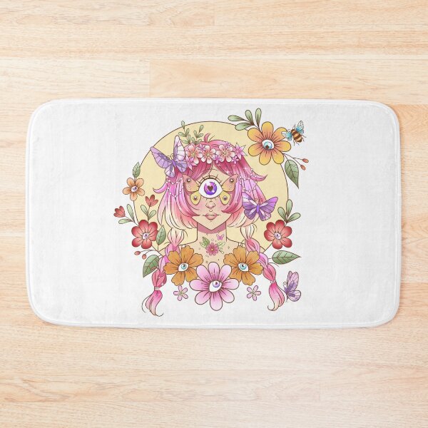 Item preview, Cyclops Girl with Butterfly Eye Flowers designed and sold by FizzyVee.