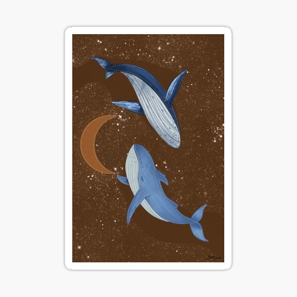 Vista previa del artículo con la obra «Ballenas jorobadas», diseñado y vendido por EmilyRuysArt.