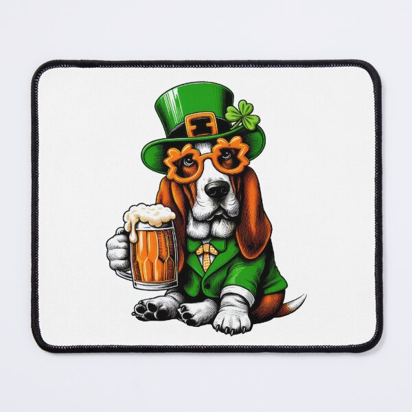 Item preview, Basset Hound St Patrick's Day designed and sold by doodIllustrate.