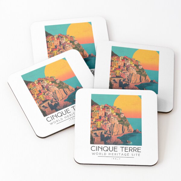 Item preview, A Vintage Travel Art of Cinque Terre - Italy  designed and sold by GoodOldVintage.