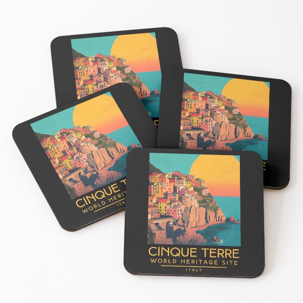 Item preview, A Vintage Travel Art of Cinque Terre - Italy  designed and sold by GoodOldVintage.