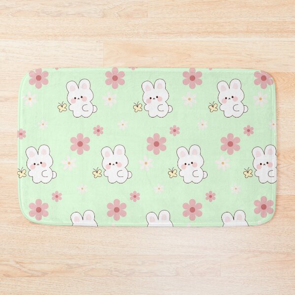 Item preview, Cute rabbit with butterfly in green pastel designed and sold by HoneyBlizz.