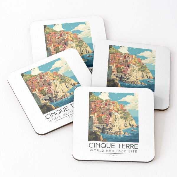 Item preview, A Vintage Travel Art of Cinque Terre - Italy  designed and sold by GoodOldVintage.
