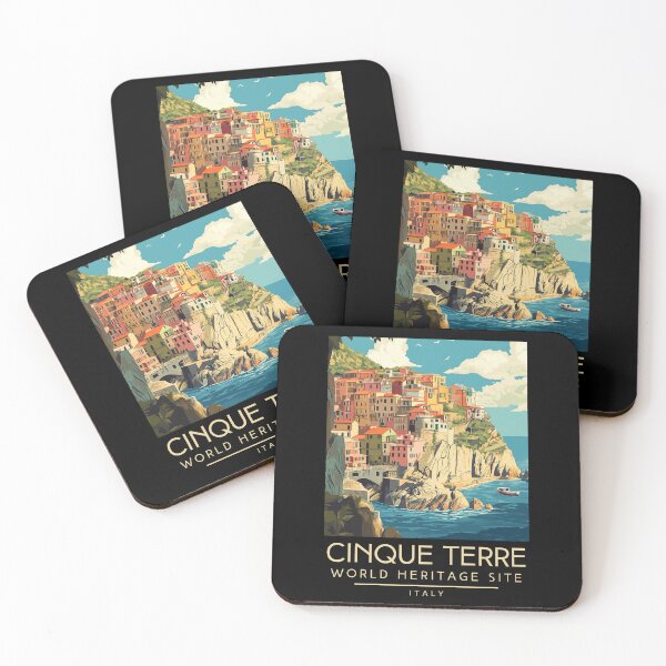 Item preview, A Vintage Travel Art of Cinque Terre - Italy  designed and sold by GoodOldVintage.
