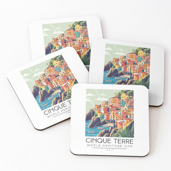 Item preview, A Vintage Travel Art of Cinque Terre - Italy  designed and sold by GoodOldVintage.