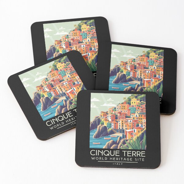 Item preview, A Vintage Travel Art of Cinque Terre - Italy  designed and sold by GoodOldVintage.