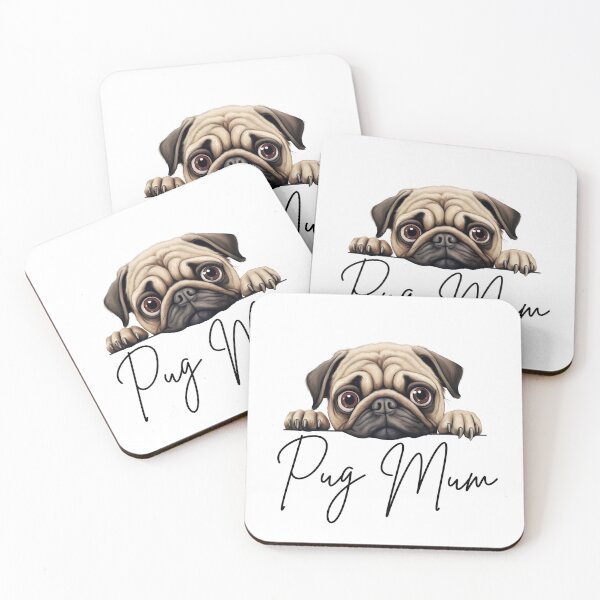 Item preview, Cute Peeking Pug Mum designed and sold by NicheFifty-Two.