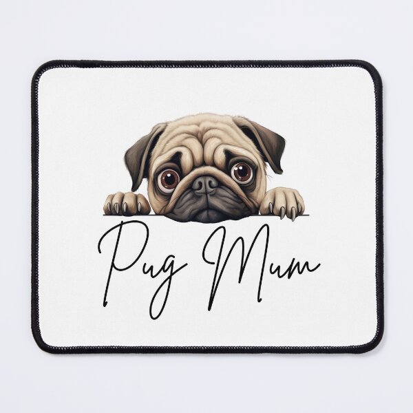 Item preview, Cute Peeking Pug Mum designed and sold by NicheFifty-Two.