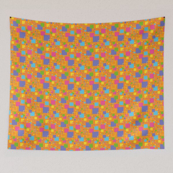Item preview, Groovy Squares - Orange background designed and sold by Djarainj.