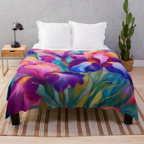 Iris Celebration Throw Blanket