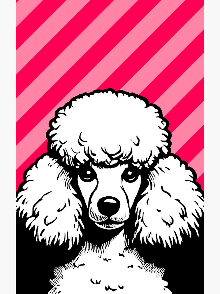 Thumbnail 4 of 4, Samsung Galaxy Phone Case, Pop Art Poodle Pink On Pink Stripes designed and sold by K9ish.